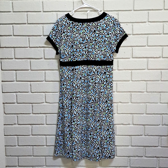 Charter Club Vibrant V-Neck High Waisted Midi Dress. Size 14 Petite - Picture 5 of 6